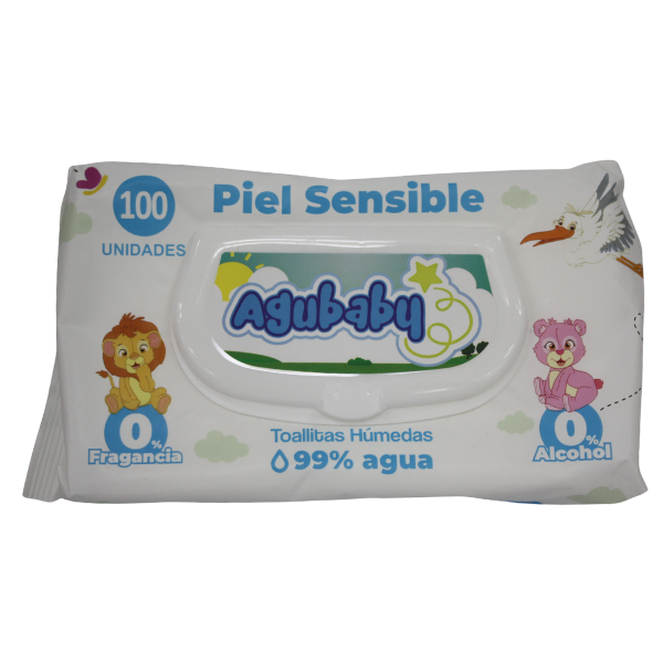 Agubaby Toallitas Humedas Piel Sensible 100u