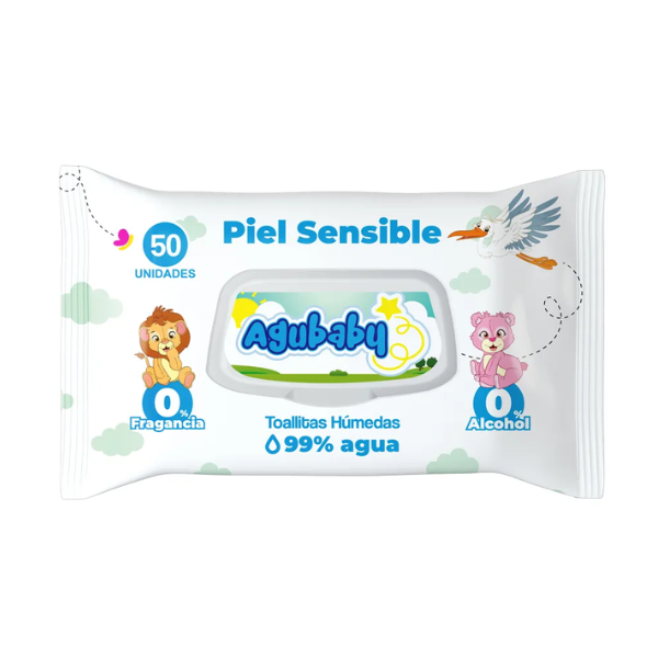 Agubaby Toallitas Humedas Piel Sensible 50u