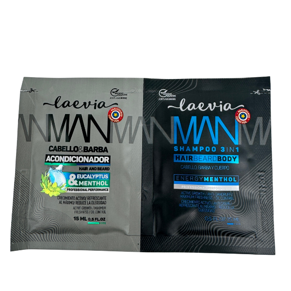 Laevia Man Sh 3en1+Ac Menthol Sachet 15ml