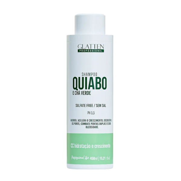 Glatten Sh Quiabo Cha Verde 450ml