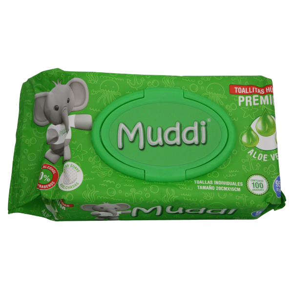 Muddi Toallitas Humedas Aloe *100u